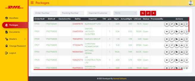 DHL- Sanmol Software